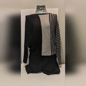 Philosophy black/grey dolman sleeve top  small